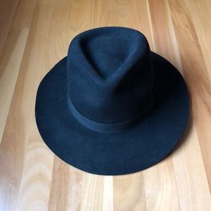 Biltmore for Madewell black wide fedora Sm NWOT